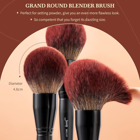 🆕 Makeup Large Brushes 3pcs Face Premium Synthetic Powder Contour Highlighter - Picture 4 of 9